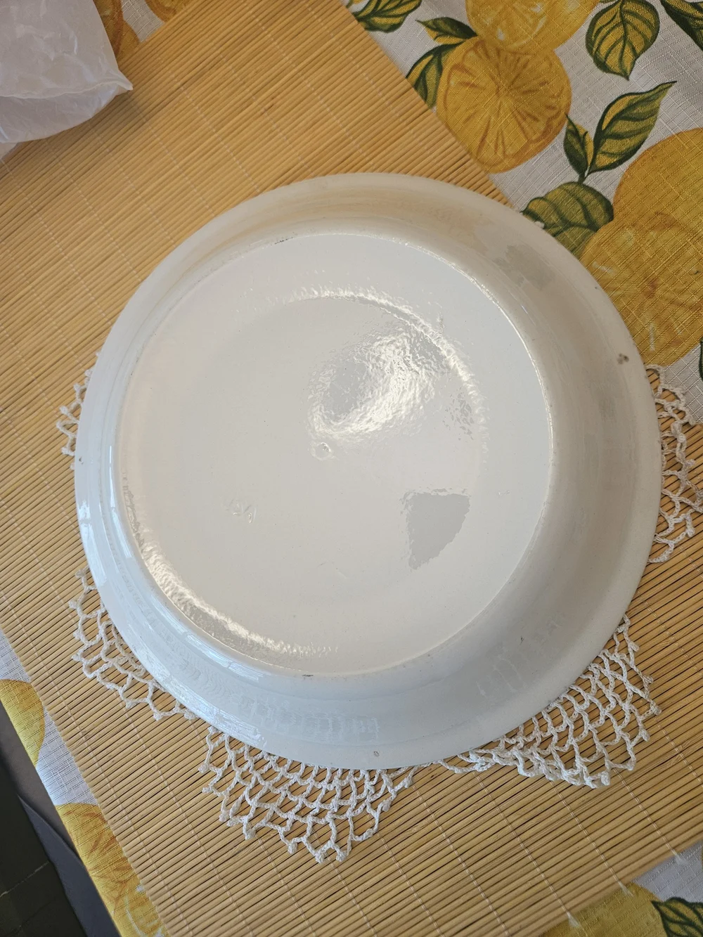 Vintage Ceramic Cherry Pie Pan with Recipe Graphic